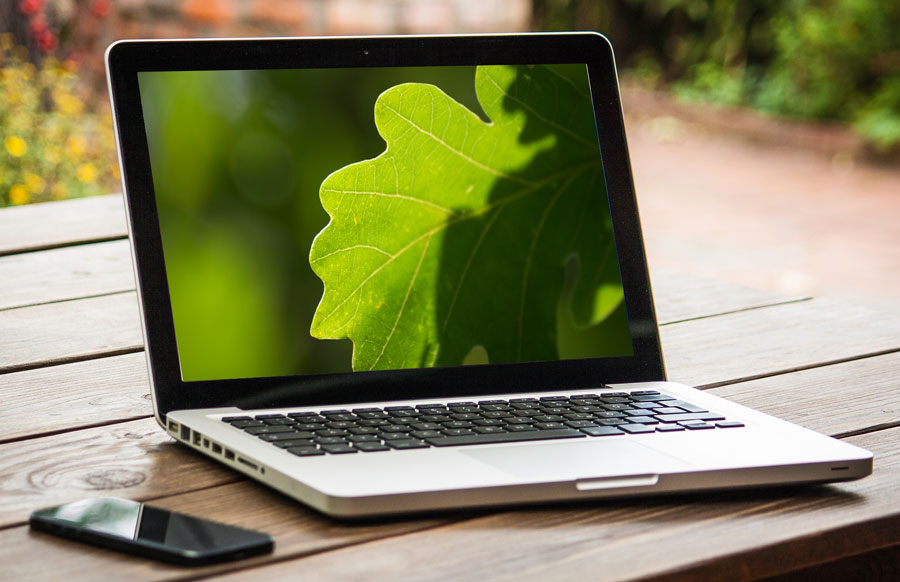 Image of an open laptop